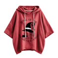 thumbnail image 5 of Halloween Hoodies for Women Drawstring 3/4 Sleeve Trendy Print Hoodie Fall Clothes Crewneck Sweatshirts Loose Fit Trendy Tops Winter Clothing Daily Travel Outfits, 5 of 5
