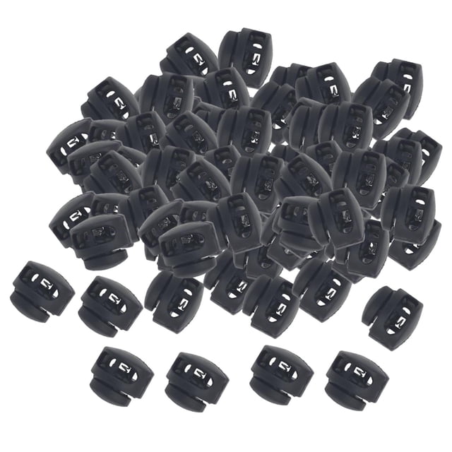 100 piezas de bloqueo de cordón de plástico, tope de , ajustador de palancas elásticas premium para cordones, cuerda, cordón, bolsa, cordones mm Gloria extremo de bloqueo del cable