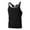 Black, variant on Men Vest Knitted Vertical Stripe Fitness Sports Slim Racer Color Block Vest - Regular Fit, Soft Fabric, Casual/Beach/Sports Occasion