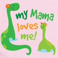 thumbnail image 2 of CafePress - My Mama Loves Me Dinosaur Infant Bodysuit - Baby Light Bodysuit, Size Newborn - 24 Months, 2 of 4