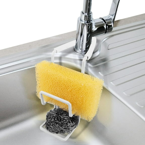 TEXIJUSO Sink Caddy Sink Sponge Holder - Faucet Rack Shower Tray - Fix Around Faucet-kitchen sponge holder for sink Organizer