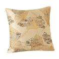 thumbnail image 3 of Ginkgo Hoja Patrón de almohada Capa de almohada de almohada 45cmx45cm decoración del hogar cuadrado fácil de usar decorativo para sala de estar Beige, 3 of 8