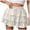 White, variant on larppty Women's Multi-Layered Ruffle Skort with Beaded Drawstring - High Waisted Flowy Mini Skort for Country Concert, Golf, Tennis, Teen Girls & Casual Wear(Black, XL)