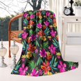 thumbnail image 2 of Pioneer Flower Floral Print Pattern Blanket,Comfortable Soft Flannel Throw Blanket,All Season,Warm Lightweight Blankets for Sofa Bed Couch Living Room Chair,50"x60", 2 of 4