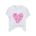 thumbnail image 2 of VKOYWKM Breast Cancer Survivor Tops for Women Pink Ribbon Shirt Breast Cancer Inspirational Short Sleeve Top Cancer Survivor Gifts, 2 of 4
