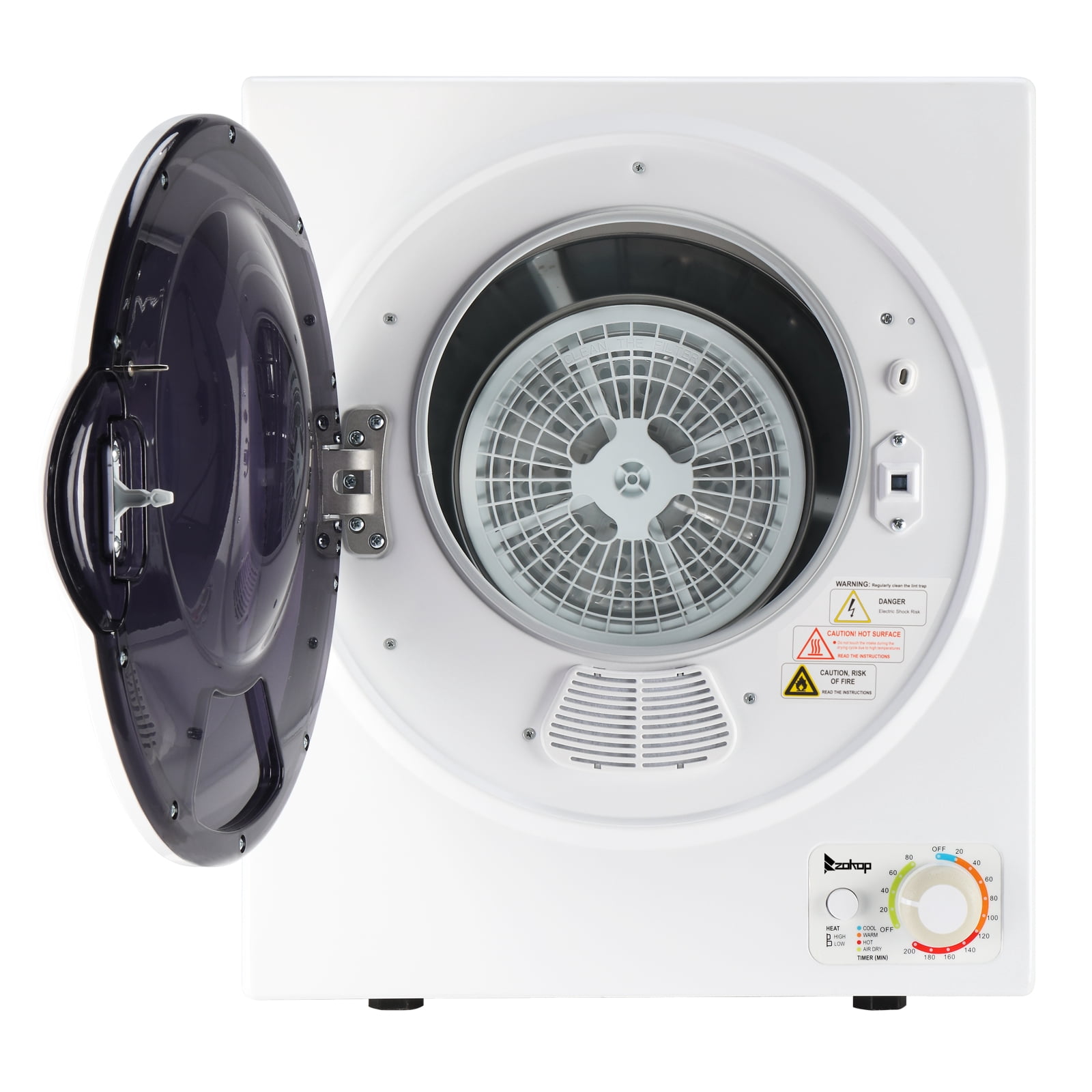Compact Portable Household clothes Dryer 1.6cuft with Stainless Steel Drum