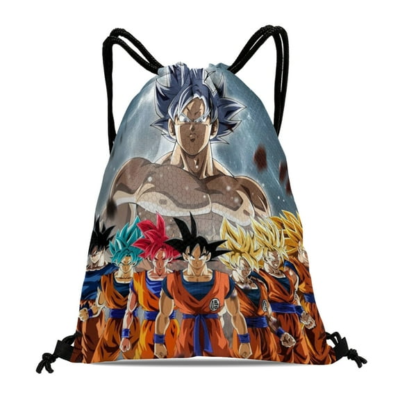 Dragon Ball Z Hiker and Swimmer Bag:Waterproof and suitable for fitness, yoga, travel, beach, and shopping, measuring 15.7*17.7 inches.