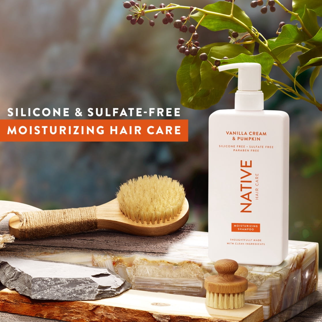 Native Limited Edition Moisturizing Shampoo, Vanilla Cream and Pumpkin, for Women and Men 16.5 oz
