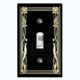 thumbnail image 1 of Metal Light Switch Plate Cover Elegant Victorian Floral Vine Frame Black FRA085, 1 of 13