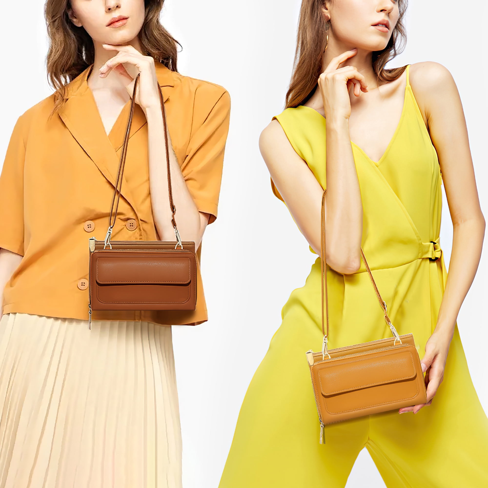 Badiya Small Crossbody Bag for Women Cell Phone Wallet Purse Mini Shoulder Handbags with Card Slots