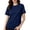 Navy, variant on NMMUED Womens Workout Tops Mesh Athletic Shirts Short Sleeve Quick Dry Cooling Ice Silk T Shirts Crew Neck Breathable Gym Running Activewear Basic Tees Summer Clothes Black L