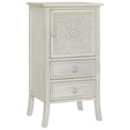 thumbnail image 2 of Gallerie Decor Antiqued Carved Transitional Wood Chest with 2 Drawers in White, 2 of 5