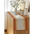 thumbnail image 5 of Table Runner 72 Inches Long for Kitchen Dining, Burnt Orange Ombre Dresser Scarf Farmhouse, Dining Table Decorations for Wedding/Parties, Modern Grey Gradient Farmhouse Art 14 x 72 In, 5 of 8
