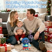 Kivdit Robot Toys for Kids,Intelligent Electronic Walking Dancing Robot Toys with Flashing Lights and Music for age 3+ Boys Girls Holiday Gift Present