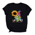 thumbnail image 3 of Pompotops T-Shirt à Manches Courtes Imprimé Tournesol pour Femmes, 3 of 5
