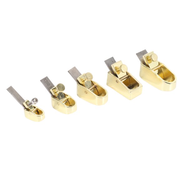 5 Piece Woodworking Plane Cutter Set Curved Sole Metal Copper Luthier Tool Violin Viola Cello Wooden Instrument