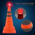 thumbnail image 3 of Cono De Tráfico Plegable, PP Estable Y Tela Oxford Tira Reflectante Más Ancha Cono Emergente Naranja De 18 Pulgadas Altamente Visible Para Cursos Ecuestres, 3 of 7