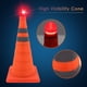 thumbnail image 3 of Cono De Seguridad De Tráfico Plegable, 4 Piezas Cono De Construcción Multiusos De Fácil Almacenamiento Naranja Altamente Visible Con Luz LED Para Cursos Ecuestres, 3 of 7