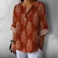 thumbnail image 3 of Camisas Domirica, casual, de lino, manga 3/4, mujer 2025, 3 of 3
