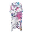 thumbnail image 2 of HELLHERO High Quality Fabrics Beach Cover Up for Vacation Casual Free Size Long Kimono Swimsuit Cover Up Floral Splash, 2 of 5