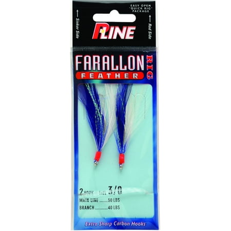 UPC: 0015789260637 | P-Line Farallon Feather 2 Hook 5/0 BL/W