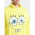 thumbnail image 4 of SpongeBob SquarePants Men's and Big Men's Plush Fleece Quarter Zip Sweatshirt, Sizes S-3XL, 4 of 5
