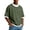 Army Green #2, variant on Waffle T Shirts for Man Plus Size Loose Short Sleeve Shirt Crew Neck Color Block T-Shirt Casual Travel Basic Top with Zipper Pocket,Navy 4XL