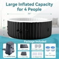 thumbnail image 2 of 211 Gallon Inflatable Hot Tub 4 Person Round with LED Lights, Portable Outdoor AirJet Hot Tub Spa with 110 Bubble Jets, Filter, Insulated Tub Cover and Floor Protector, Temperature up to 104°F, 2 of 10