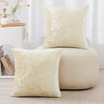 thumbnail image 4 of Deconovo Large Sofa Pillow Covers 26x26 inch, Velvet Throw Pillows Covers for Bed, Couch, Sofa, 26" x 26", Light Beige, 2 Pack, 4 of 9