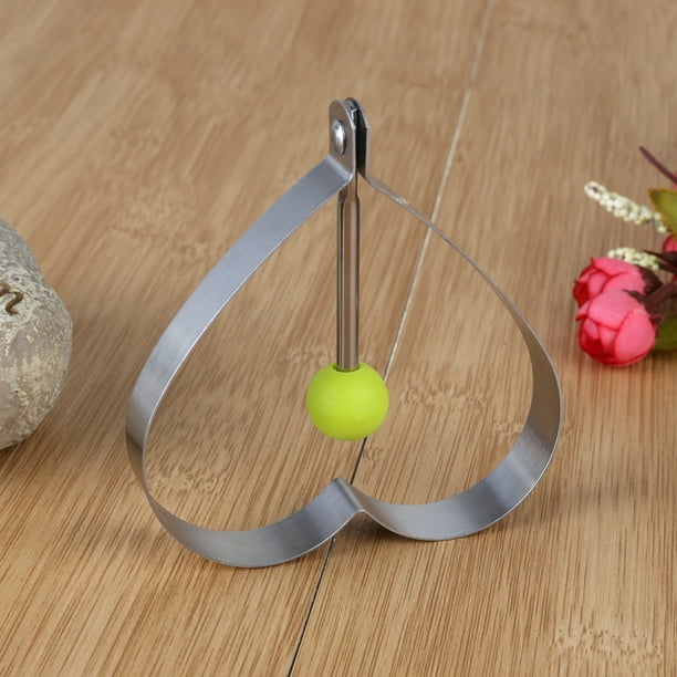 Molde De Huevo Escalfado Molde De Huevo Escalfado Molde para freír huevos de tortilla de acero inoxidable Love Round Star Mold (Love)