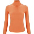 thumbnail image 2 of ZHAOCHENG Suéter de mujer, suave, ajustado, ligero, de manga larga, cuello alto, camiseta interior, sexy, de punto, cálido, de moda, suéter y camiseta interior, 2 of 5