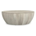 thumbnail image 1 of Pemberly Row Table Basse Tambour Urbain Rond en Bois de Manguier de 34 Pouces de Large, Fini Blanchi Blanc, 1 of 7
