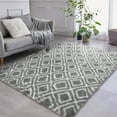 thumbnail image 7 of CAROMIO Luxury Shag Area Rug Modern Geometric Fluffy Rug Ultra Soft Indoor Fuzzy Floor Carpet, 5' x 8' Pale Gray, 7 of 7