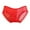 Red, variant on Sexy Women's Lace Edge Transparent Mesh Low Waist Plus Size Ultra Thin Lifting Triangle Underwear - Flower Embroidery, Daily/Casual/Club Wear