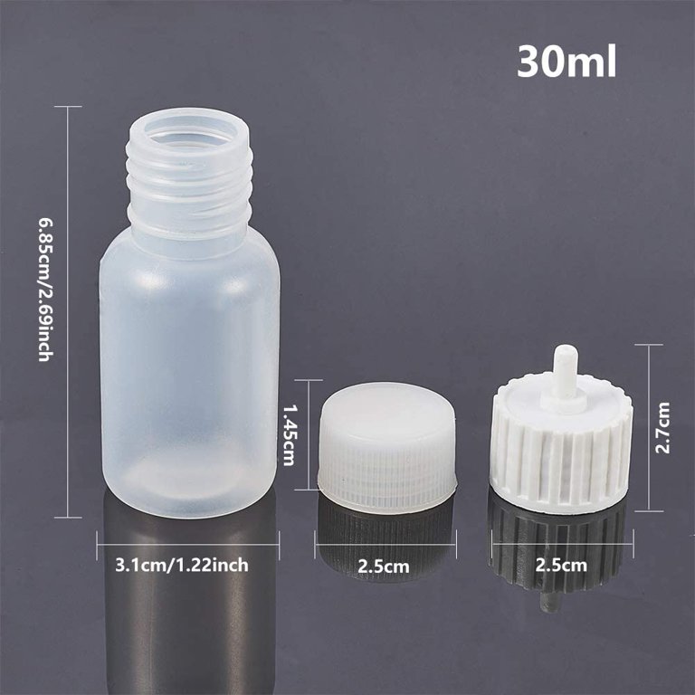 6 Packs 1oz DIY Precision Tip Applicator Bottles 15PCS Stainless