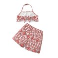 thumbnail image 1 of ITFABS Little Girls Outfit, Hanging Neck Midriff-baring Tops, Shorts, 1 of 10
