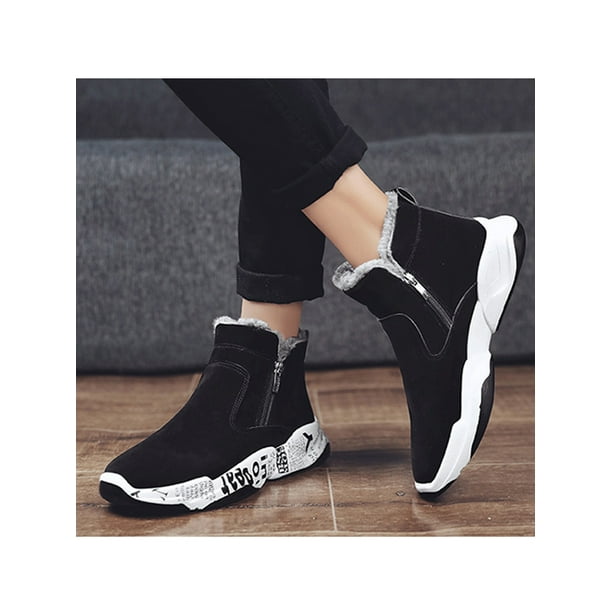 Ukap bottes d hiver pour hommes sans lacets bottines chaudes