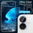 thumbnail image 2 of P2N Screen Protector & Camera Lens for iPhone 16 (6.1 inch) – 9H Tempered Glass, Case-Friendly, HD Clarity, Scratch Resistant, Anti-Fingerprint, Bubble-Free Install (3+3 Pack), 2 of 6
