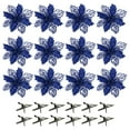 thumbnail image 2 of Christmas Tree Decor Artificial Pointsettas Flower Decorations Star Anise About 16cm Gold Powder Festival Xmas Pendant, 2 of 6