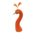 thumbnail image 3 of deevoka Peacock Mannequin Head Lifelike Crafts Figurine for Bedroom Office Bookshelf orange, 3 of 9