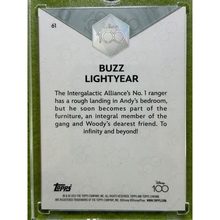Buzz LightYear DISNEY 100 PURPLE REFRACTOR #/299 ToyStory CARD
