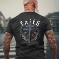 thumbnail image 2 of Men's Gothic Jesus Cross Graphic T-Shirt, Y2K Streetwear Tee with Bible Verse Back Print, Christian Faith Casual Shirt, 2 of 2