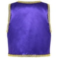 thumbnail image 3 of TiaoBug Gilet Sans Manches Ouvert devant pour Garçons Prince Arabe Doré Violet 10, 3 of 6
