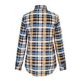 thumbnail image 5 of FAVIPT 2024 Fleece Shacket Jacket Women,Women's Shacket Jacket Casual Frayed Plaid Long Sleeve Fuzzy Sherpa Button Down Jackets Coats with Pockets, 5 of 9
