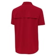 thumbnail image 3 of Men's Antigua Crimson Indiana Hoosiers Activate Woven Short Sleeve Button-Up Shirt, 3 of 3