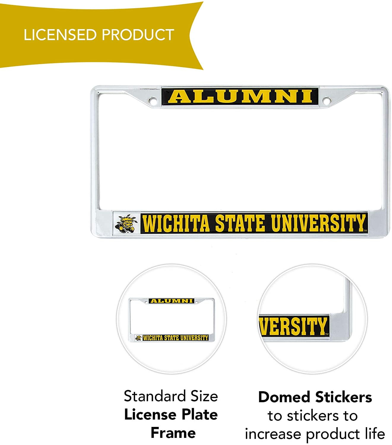 Desert Cactus Wichita State University Alumni Metal License Plate Frame for Front Back of Car Officially Licensed WSU Shockers Craftique Desert Cactus Wichita State University Alumni Metal License Plate Frame for Front Back of Car Officially Licensed WSU Shockers Craftique