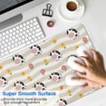 thumbnail image 4 of Long Mouse Pads for Desk,Beige Cow Flower Pattern Desk Mats on Top Of Desks, Desk Mouse Pad Extra Large with 3mm Non-Slip Base and Stitched Edge for Gaming,Office,Work,Home 31.5"x11.8", 4 of 6