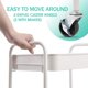 thumbnail image 3 of Carrito metálico rodante de 3 niveles TOOLF con ruedas bloqueables, blanco, 3 of 9