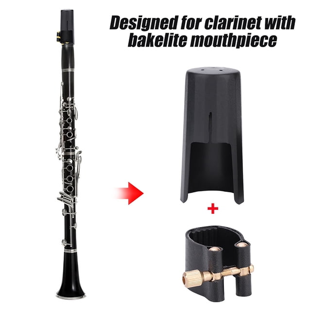 Ligadura para clarinete Nikou con tapa de boquilla de PU