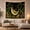 Bunny Moon, variant on Mushroom House in Winter Forest Night, Whimsical Fantasy for Nature Lovers, Enchanted Forest Wall Art, Christmas Gift, Tapestry Wall Hanging for Bedroom and Living Room